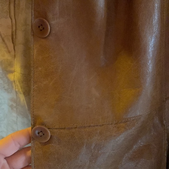 VINTAGE AUTHENTIC leather COAT with stunning REAL mink collar - Picture 4 of 9